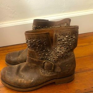 Frye Studded Veronica Booties